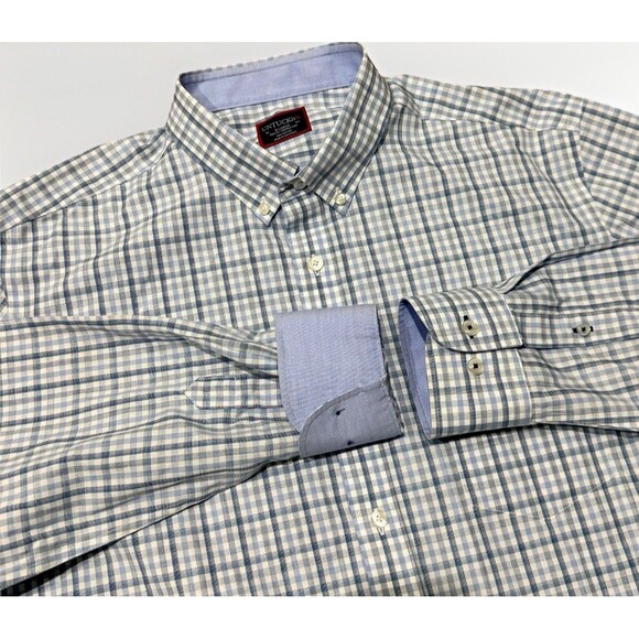 UNTUCKit Other - UNTUCKit Men’s XL Slim Fit Check Performance Shirt Long Sleeve Button Up